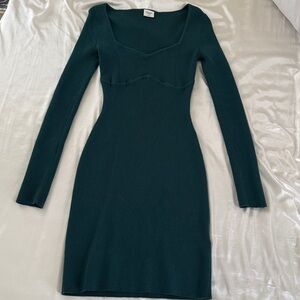 Abercrombie & Fitch Dark Green Long Sleeve Dress